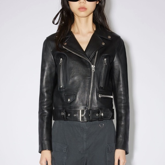 NWT Acne Leather Biker Jacket - Picture 1 of 10